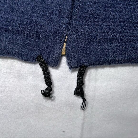 Vintage Wool Hooded Full Zip Sweatshirt Men’s XL Blue & Black With Elk - Picture 5 of 10